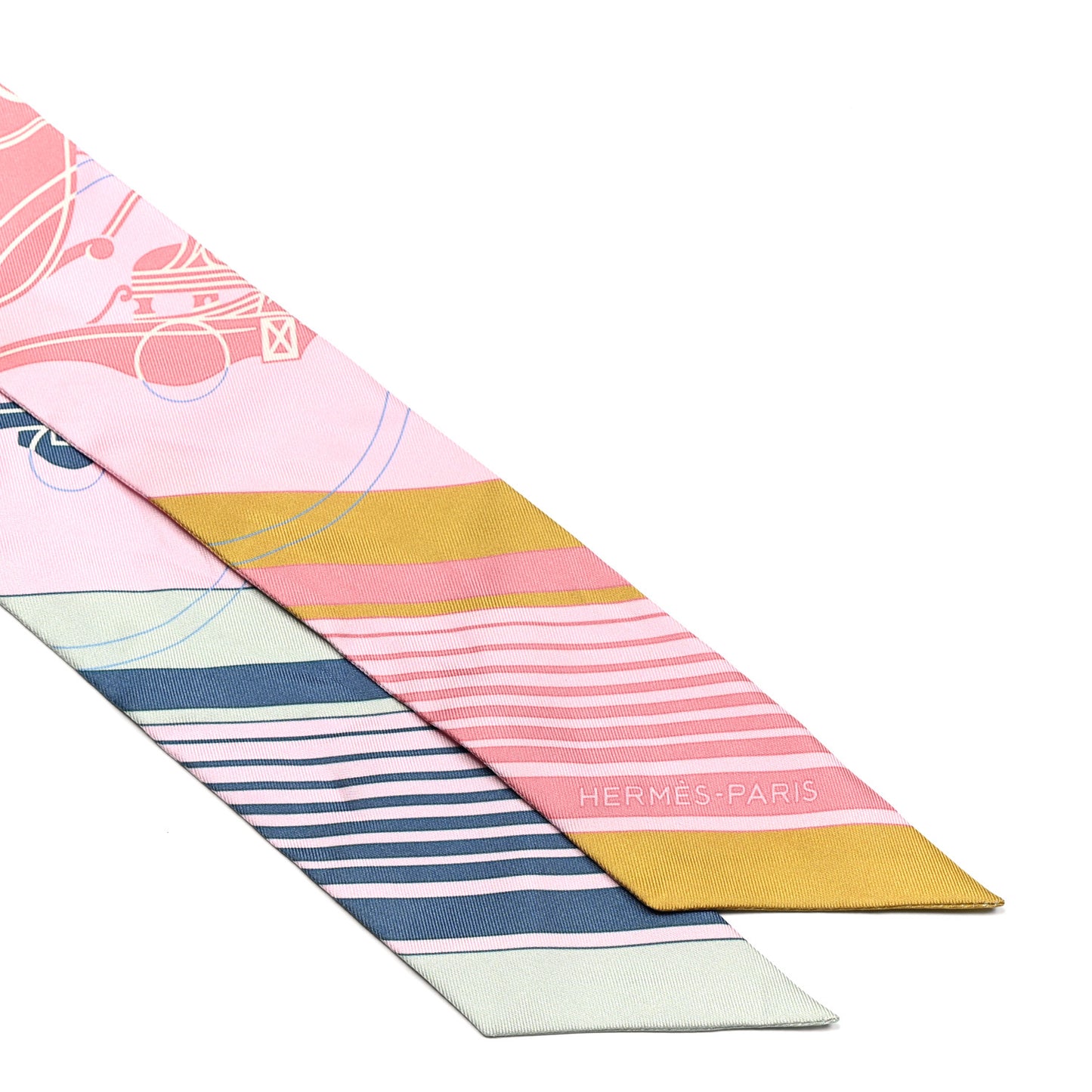 Silk Ex-Libris Twilly Rose Pale Vert Ocre