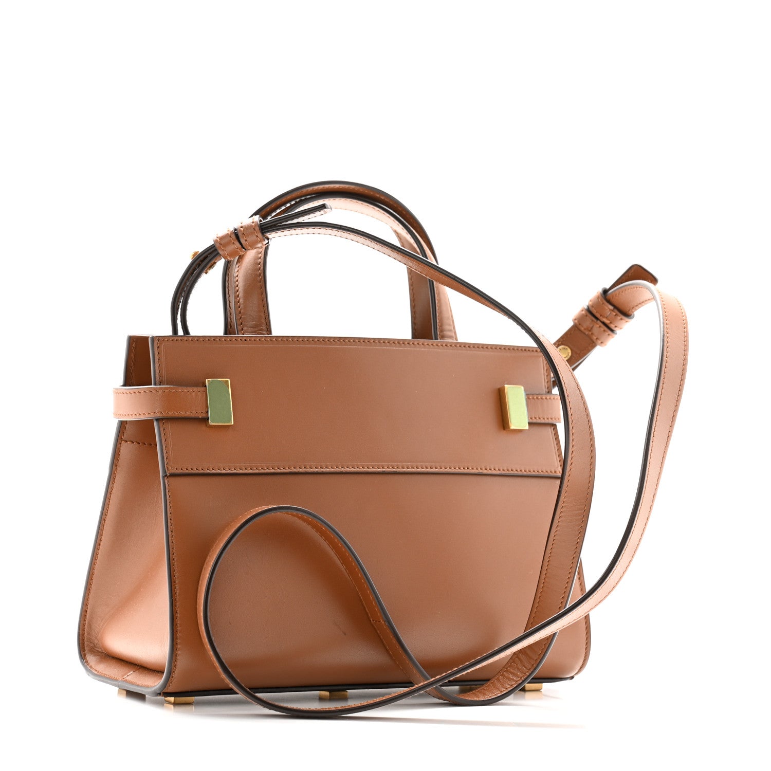 Saint Laurent Smooth Calfskin Manhattan Nano Shopper Tote Cognac 3 of 15