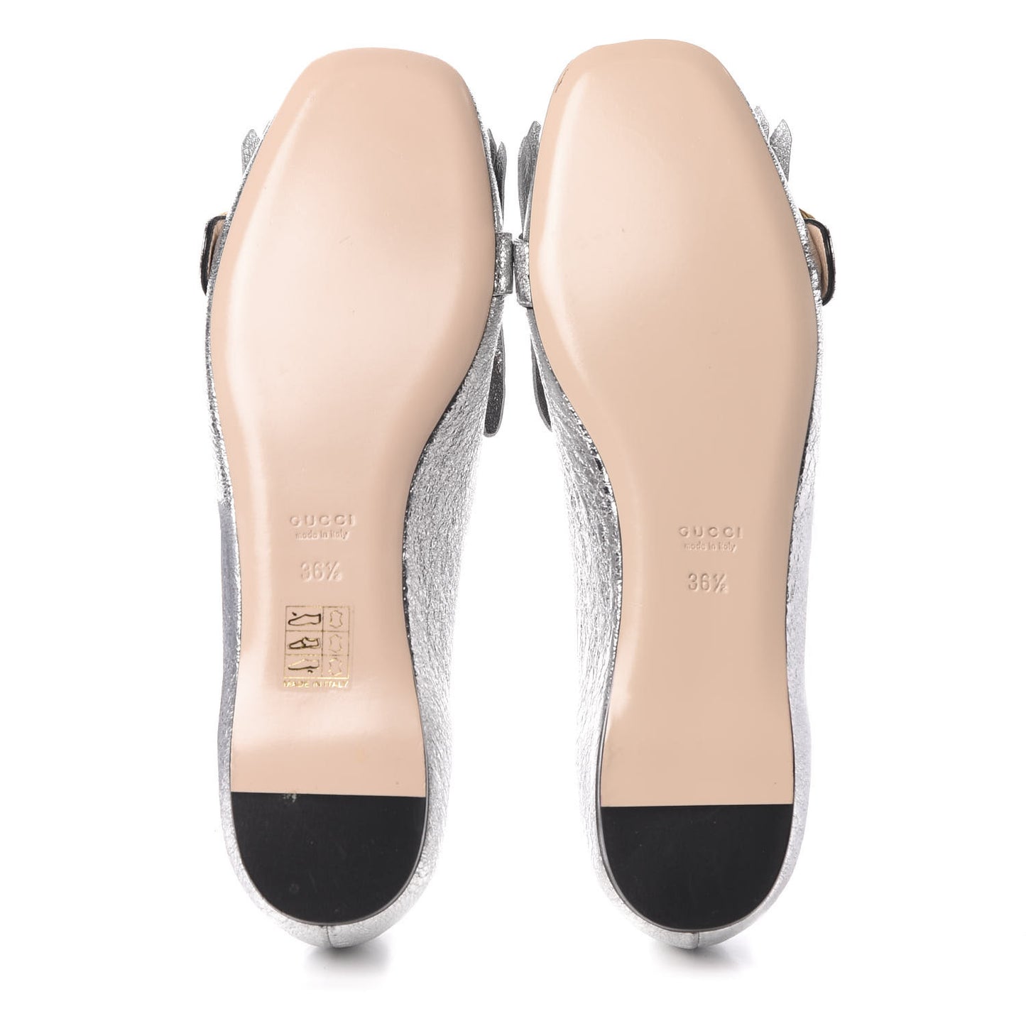 Galassia GG Marmont Fringe Flats 36.5 Argento
