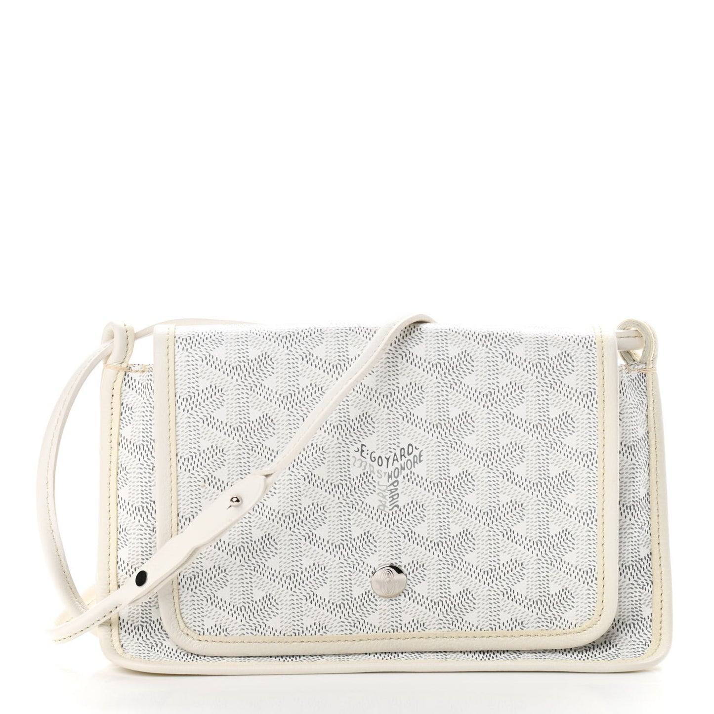 Goyardine Plumet Wallet Clutch White