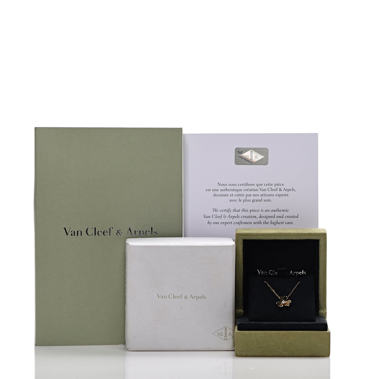 18K Yellow Gold Diamond Mini Frivole Pendant Necklace