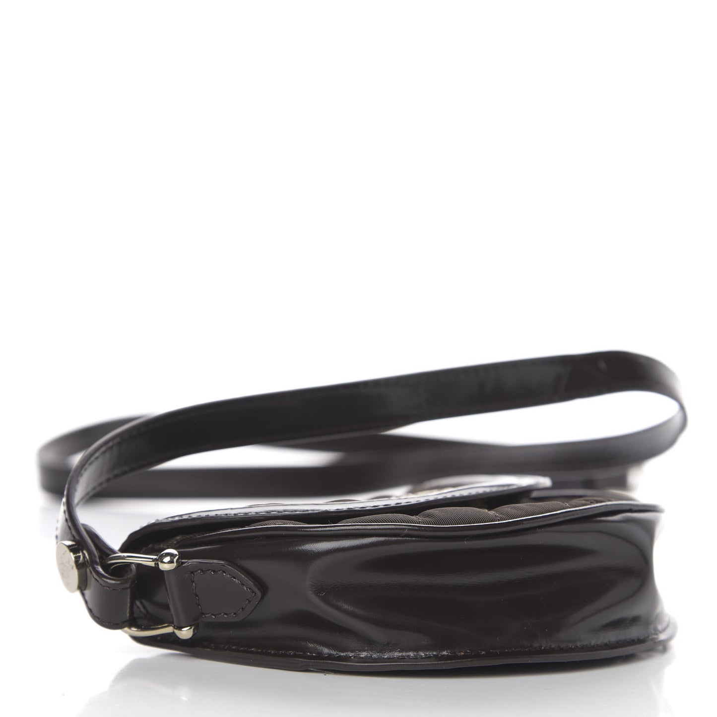 Nylon Quilted Crossbody Dark Brown