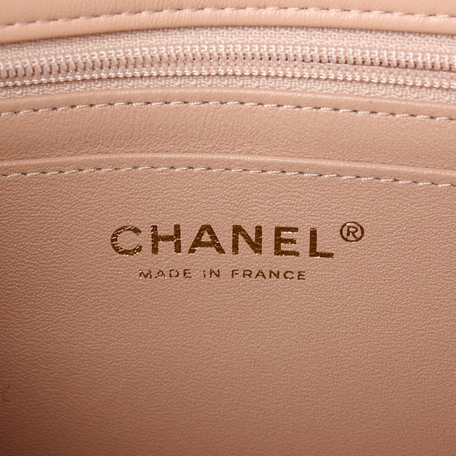 Chanel Lambskin Quilted Mini Top Handle Rectangular Flap Beige 7 of 12