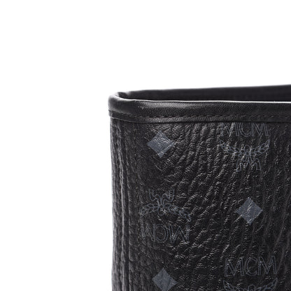 MCM Visetos Medium Anya Zip Top Shopper Tote Black 11 of 11