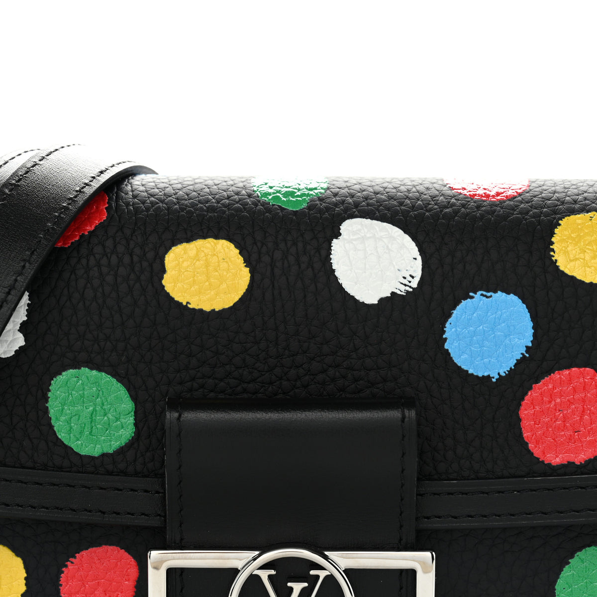 Louis Vuitton LV X YK Taurillon Dots Dauphine Mini Black 8 of 10