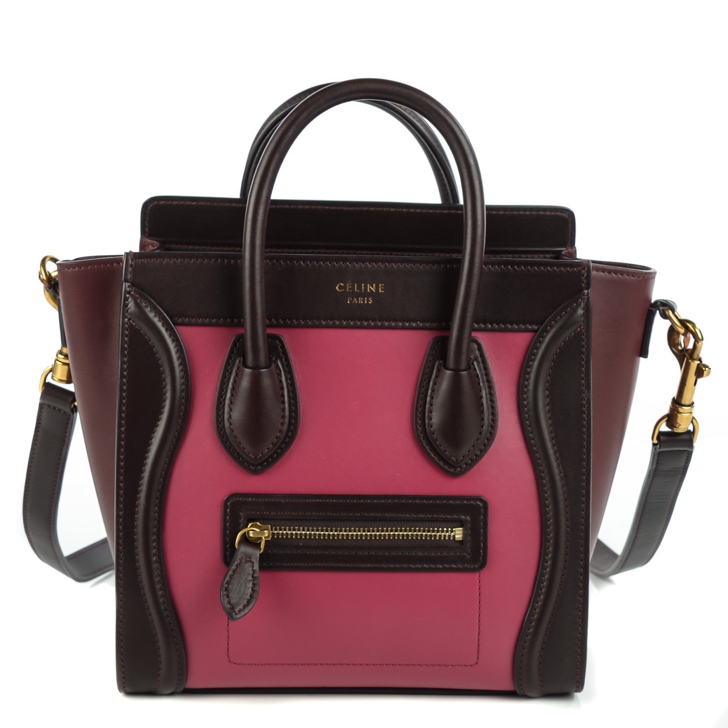 Celine Satin Calfskin Nano Tri-Color Luggage Orchid 1 of 8