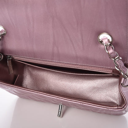 Chanel Metallic Calfskin Quilted Mini Rectangular Flap Pink 5 of 8