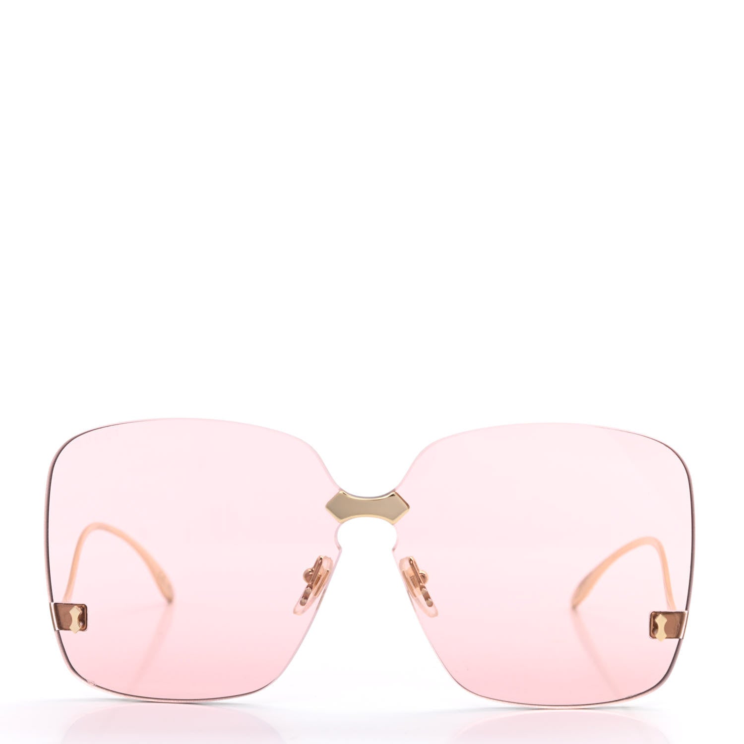 Gucci Rimless Sunglasses GG0352S Gold Flash Pink 2 of 8