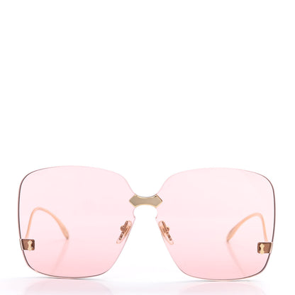 Gucci Rimless Sunglasses GG0352S Gold Flash Pink 2 of 8