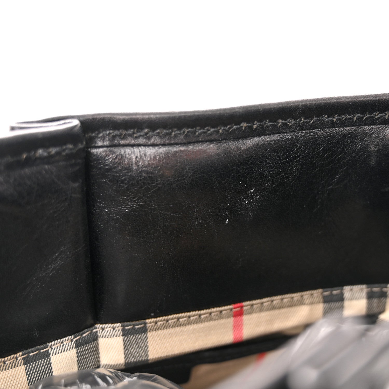 Burberry Calfskin Medium Whipstitch Tote Black 14 of 14