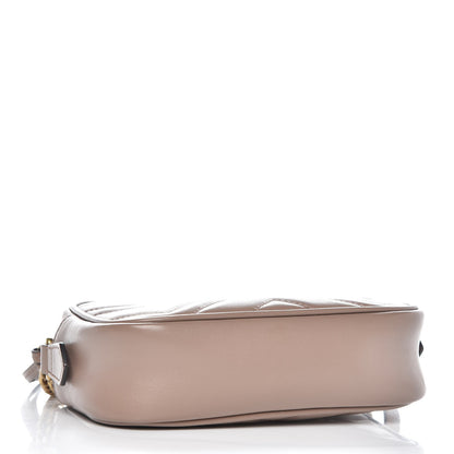 Gucci Calfskin Matelasse Mini GG Marmont Chain Shoulder Bag Porcelain Rose 4 of 7