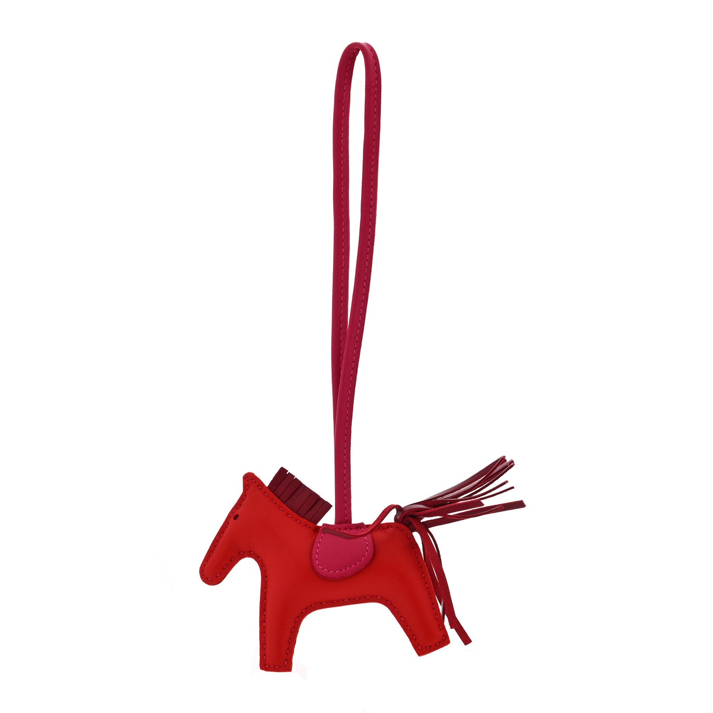 Milo Lambskin Grigri Rodeo Horse Bag Charm PM Rouge Indien Rubis Rose Mexico