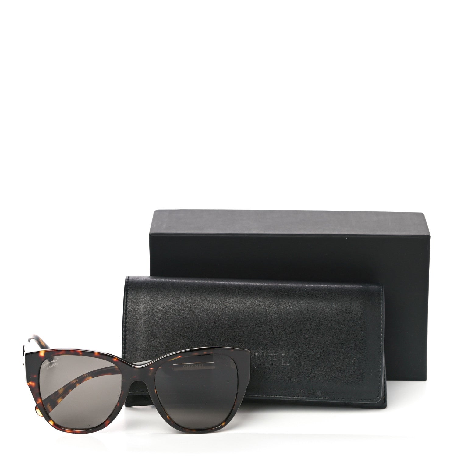 Chanel Acetate Polarized Butterfly CC Sunglasses 5412-A Tortoise 7 of 7
