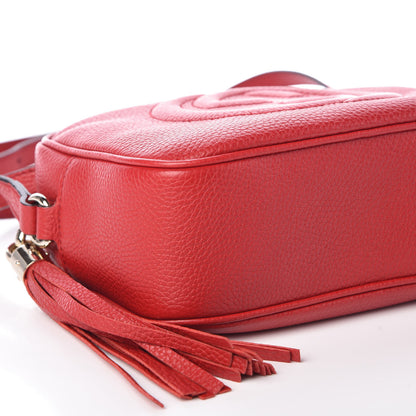 Gucci Pebbled Calfskin Small Soho Disco Bag Tabasco Red 5 of 9