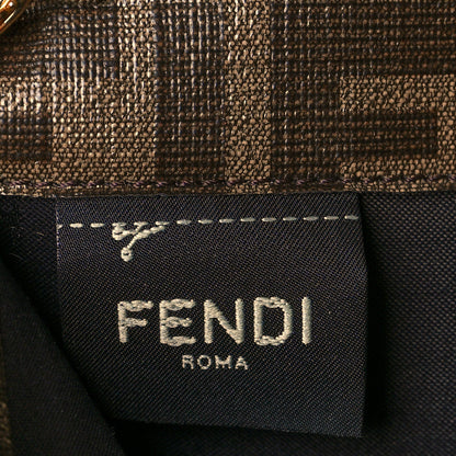 Fendi Glazed Fabric Vitello Liberty FF 1974 Logo Hairdo Girls Inlay Continental Wallet on Chain Mogano Panna Multicolor 5 of 10