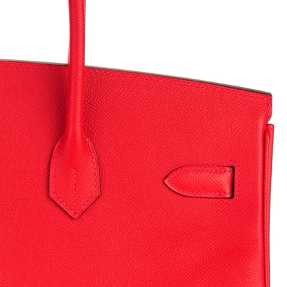 Hermes Epsom Birkin 35 Rouge Casaque 24 of 26