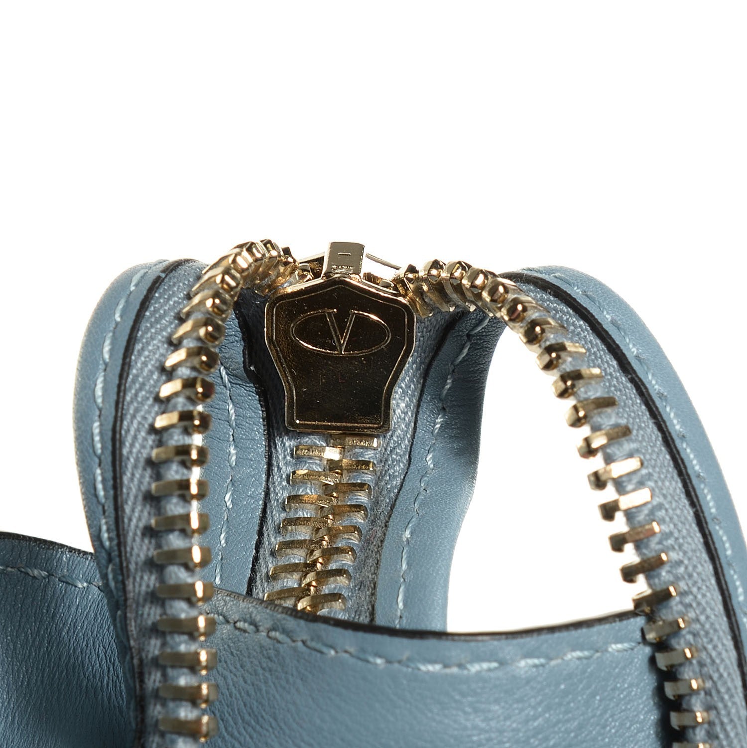 Valentino Garavani Vitello Rockstud Double Handle Tote London Stone 7 of 10