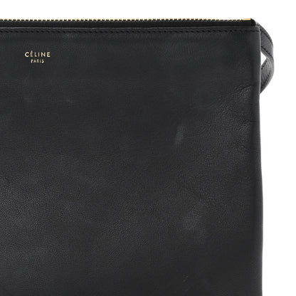 Celine Lambskin Large Trio Crossbody Bag Black 13 of 14