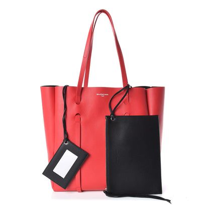 Balenciaga Veau Baltimore Double Sided Small Everyday Tote Rouge Vermeil Black 3 of 14