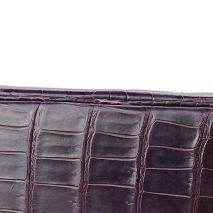 Hermes Shiny Porosus Crocodile Birkin 35 Cassis 12 of 15