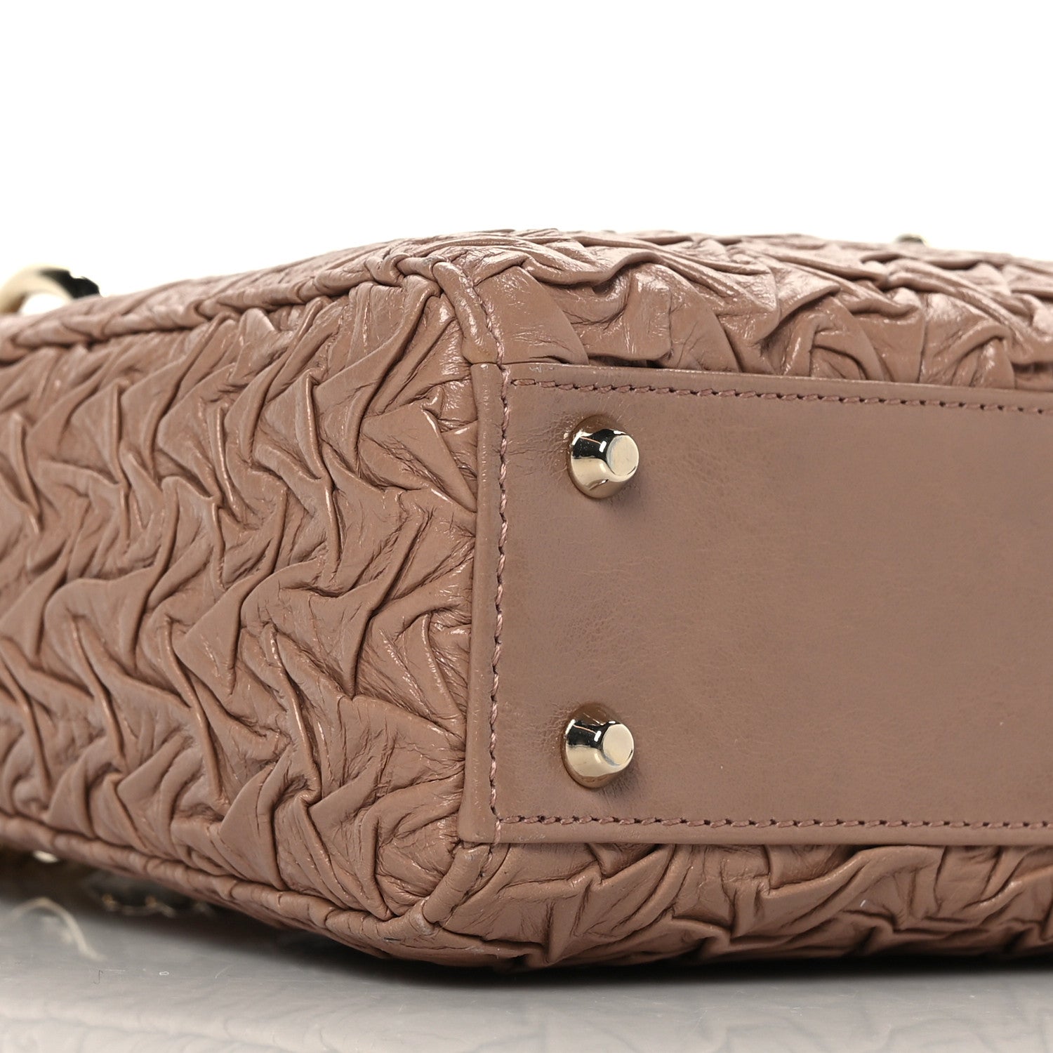 Christian Dior Lambskin Gathered Mini Lady Dior Fard 7 of 8