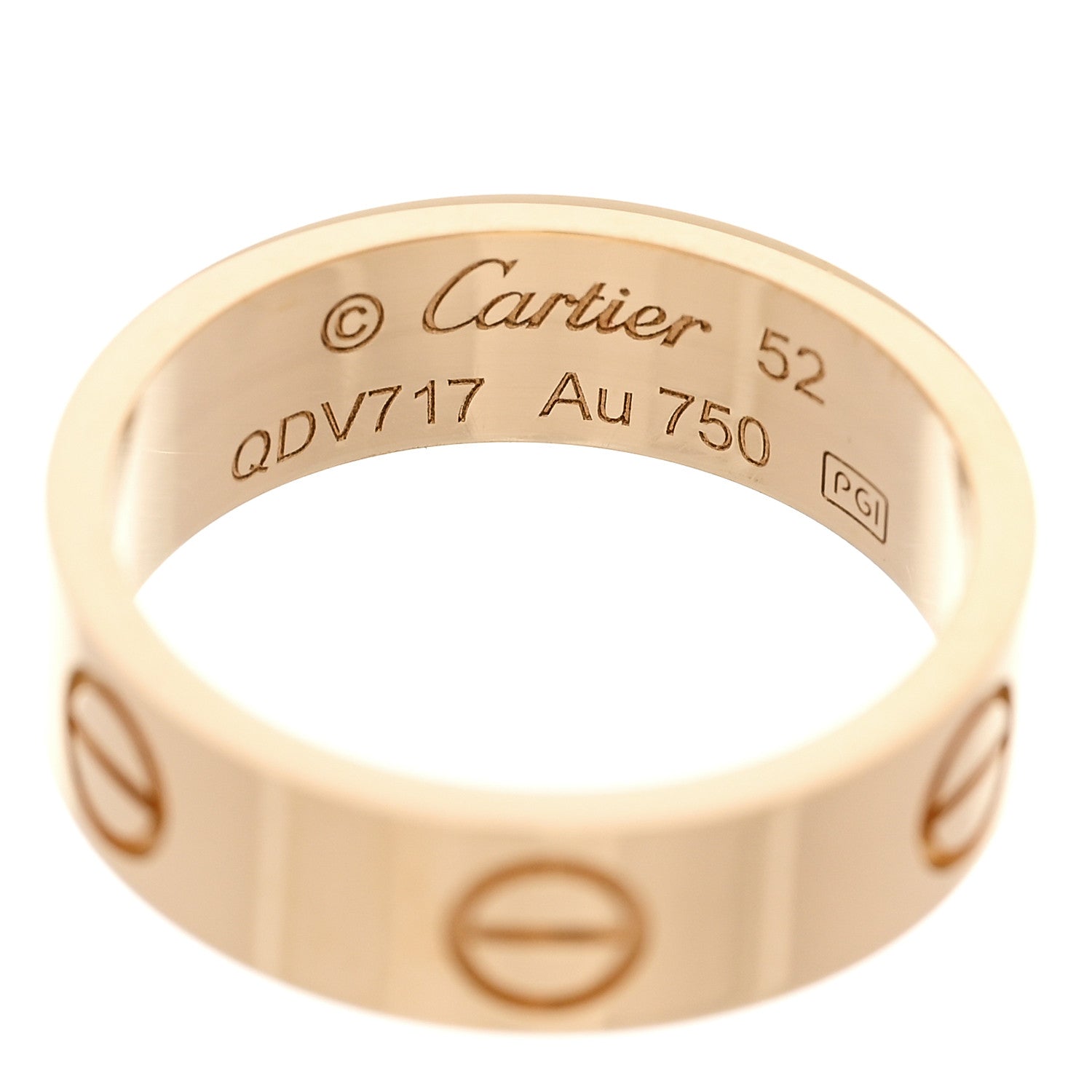 Cartier 18K Yellow Gold 5.5mm LOVE Ring 52 6 4 of 5