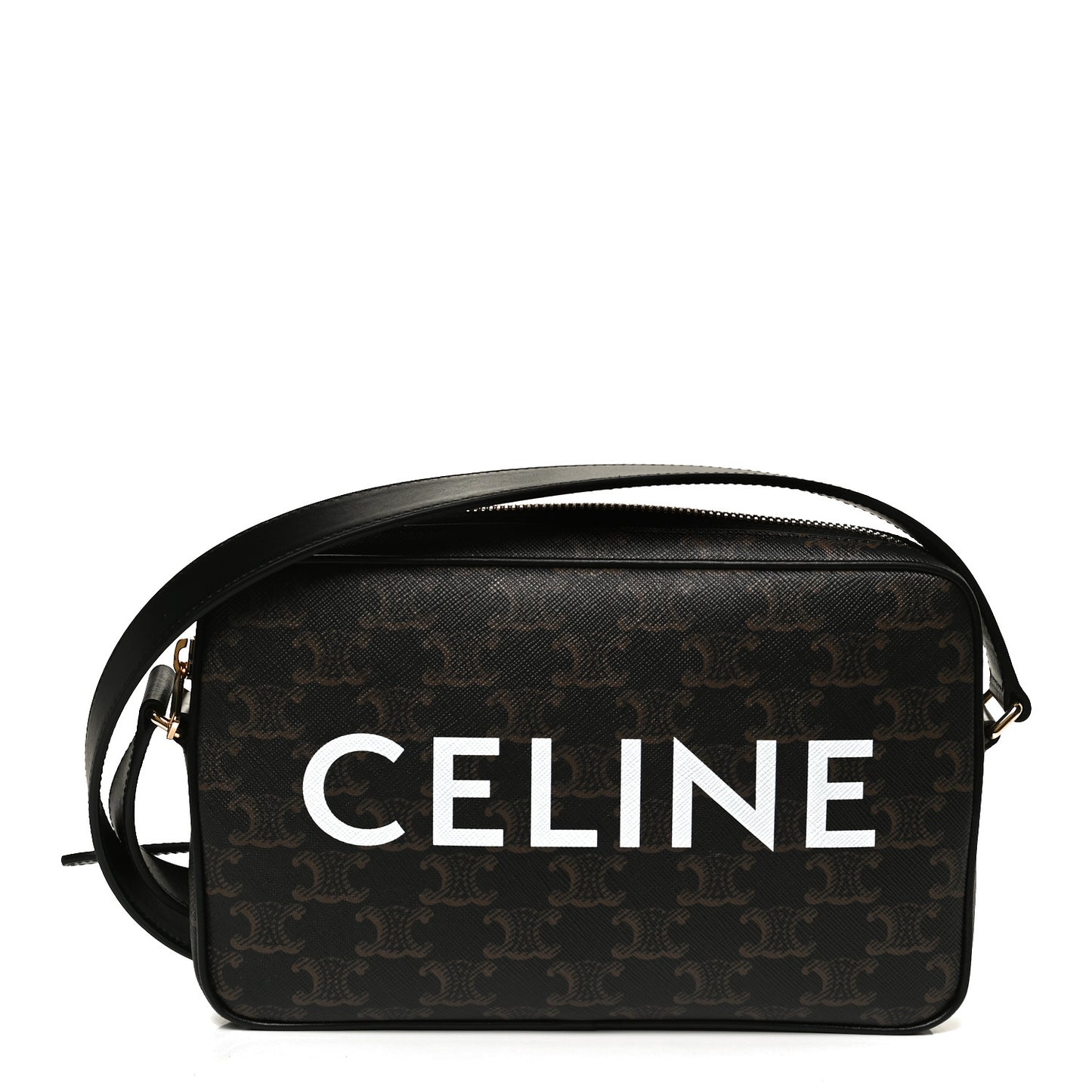 Triomphe Canvas Medium Messenger Bag Black