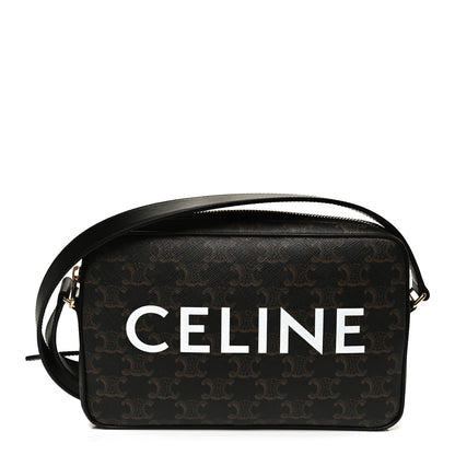 Celine Triomphe Canvas Medium Messenger Bag Black 1 of 10