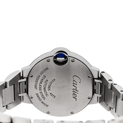 Cartier Stainless Steel 33mm Ballon Bleu De Cartier Automatic Watch Ice Blue 4 of 5