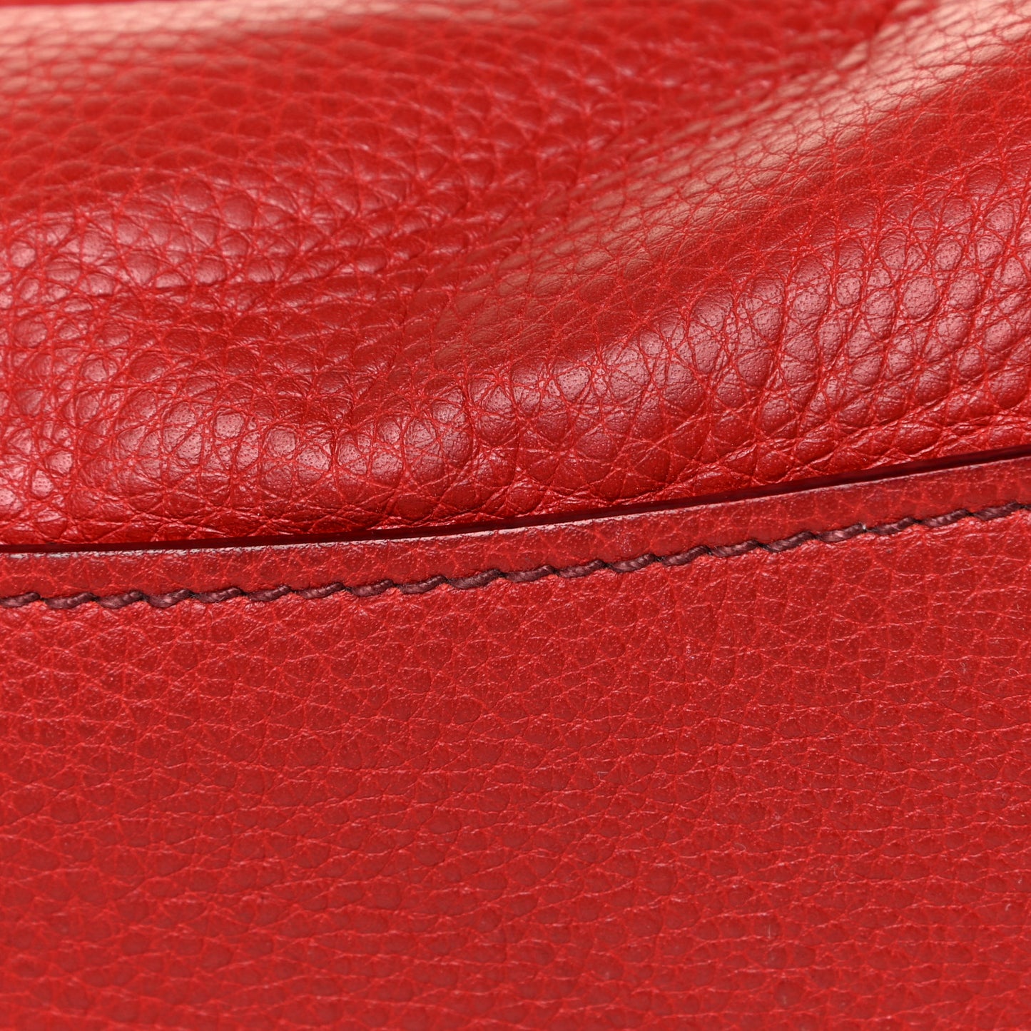 Vitello Daino Tote Red