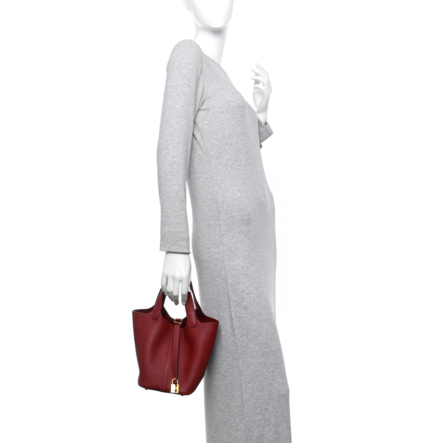 Hermes Taurillon Clemence Picotin Lock 18 PM Rouge H 2 of 11