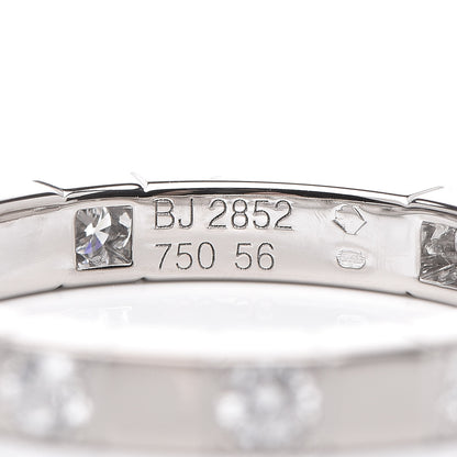 Cartier 18K White Gold Diamond Lanieres Half Eternity Band Ring 56 7.5 4 of 4