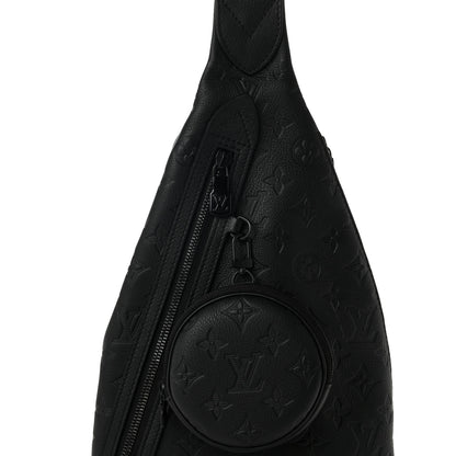 Louis Vuitton Calfskin Shadow Monogram Duo Slingbag Black 7 of 10