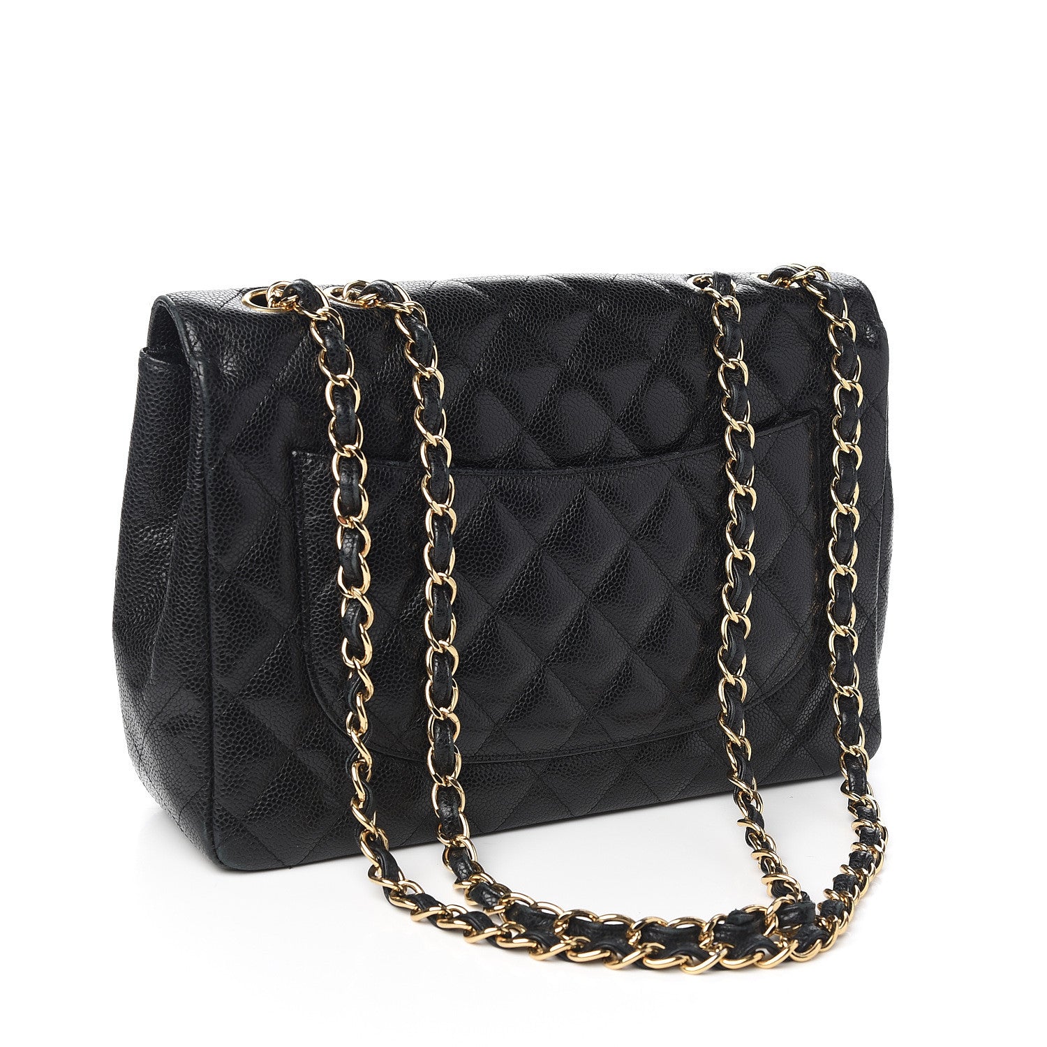 Chanel Caviar Quilted Jumbo Single Flap Black 2 of 12