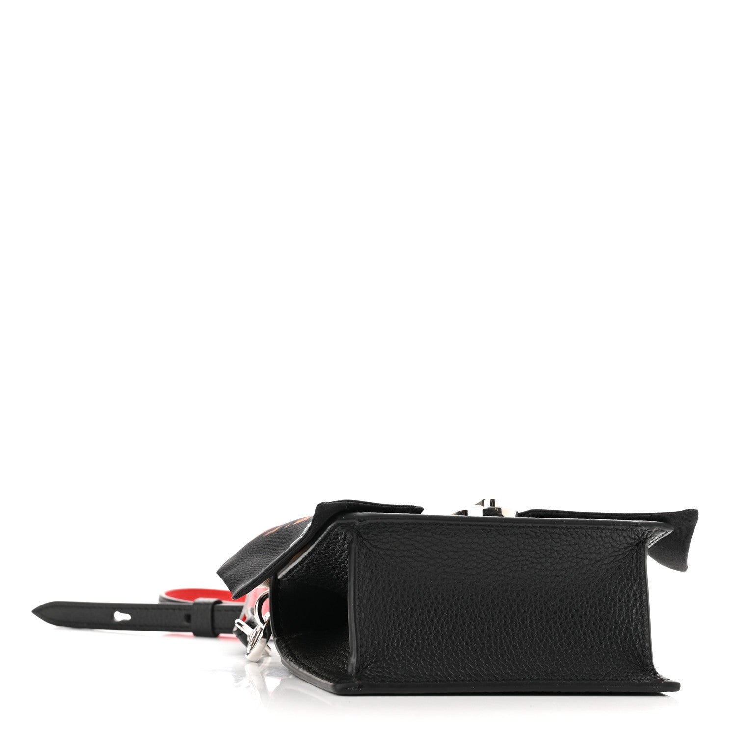 Christian Louboutin Grained Calfskin Nano Elisa Top Handle Bag Black 4 of 9
