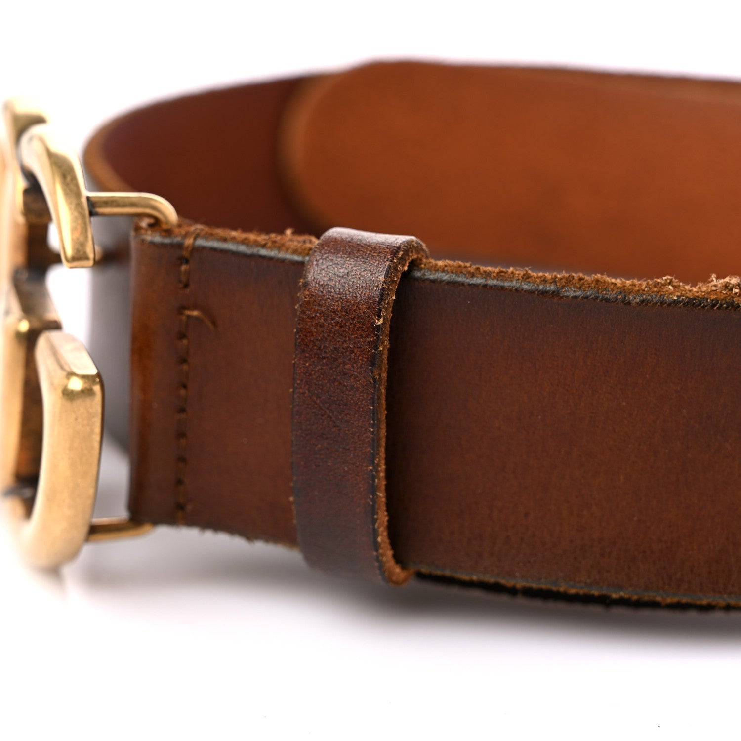 Gucci Faded Calfskin Double G 40mm Belt 80 32 Cuir 6 of 7
