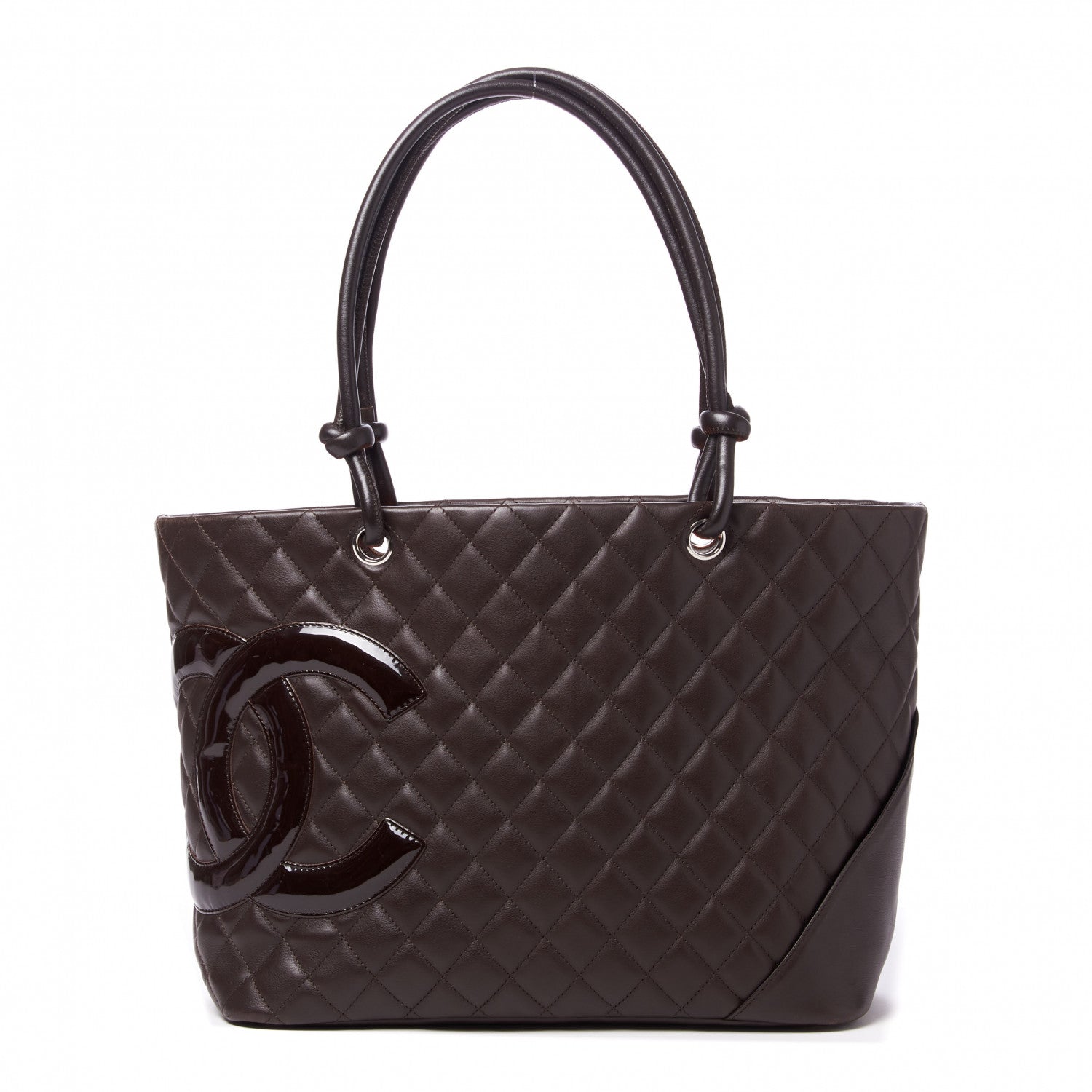 Chanel Calfskin Quilted Large Cambon Tote Brown 1 of 8