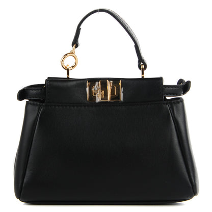 Fendi Nappa Micro Peekaboo Iconic Satchel Black 1 of 9