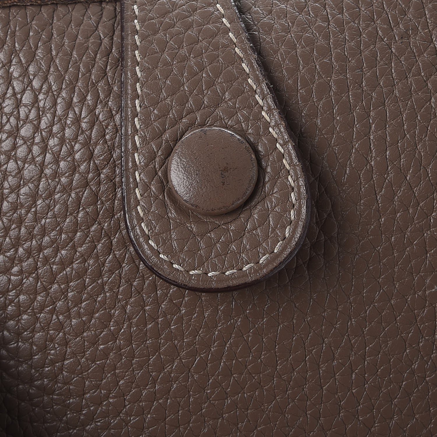Hermes Taurillon Clemence Evelyne PM Etoupe 9 of 12