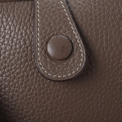 Hermes Taurillon Clemence Evelyne PM Etoupe 9 of 12