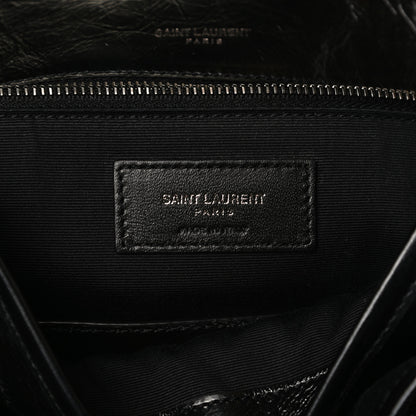 Saint Laurent Crinkled Calfskin Matelasse Monogram Large Niki Chain Satchel Black 5 of 14