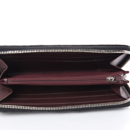 Chanel Caviar Chevron Quilted Large Gusset Zip Around Wallet Black 5 of 11