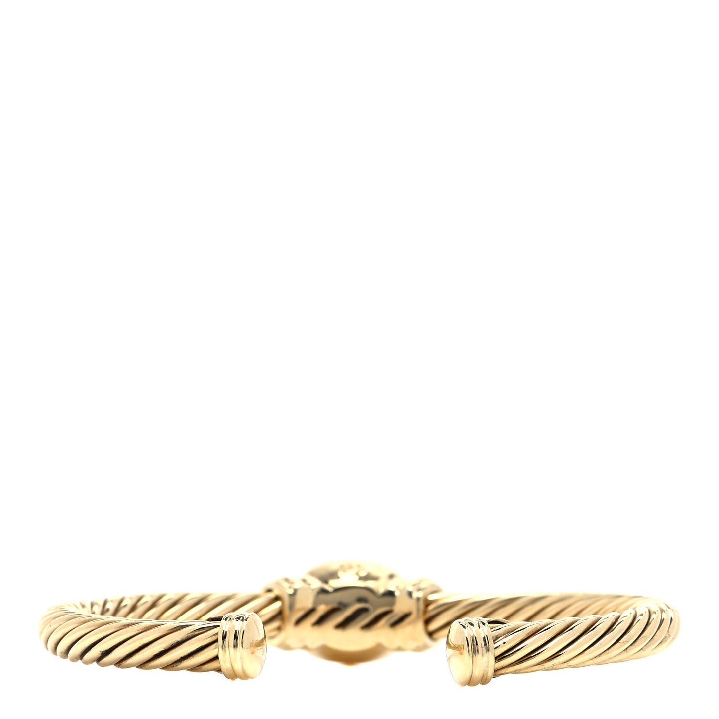 18K Yellow Gold Blue Topaz 5mm Noblesse Cable Bracelet