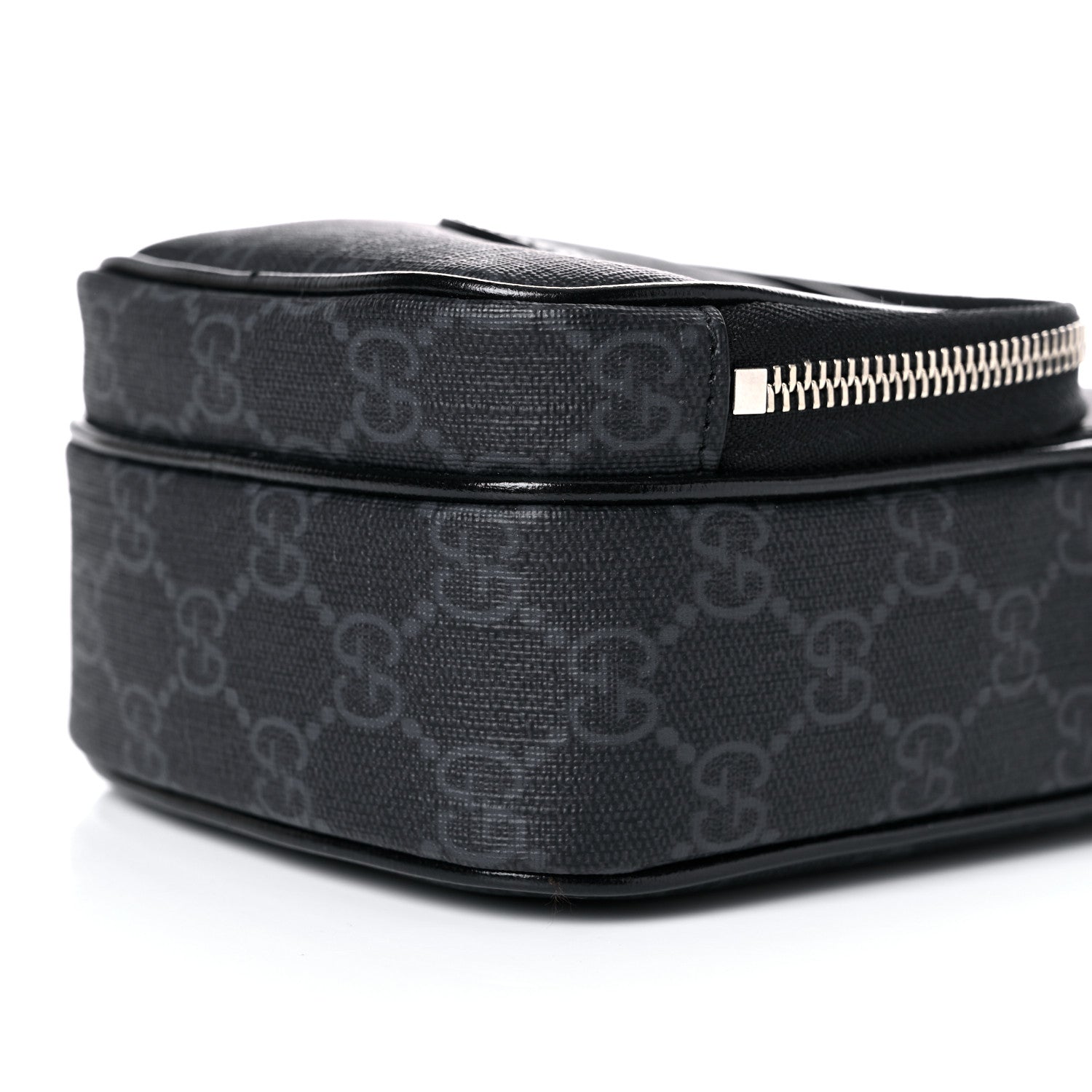 Gucci GG Supreme Monogram Azalea Calfskin Mini Retro Interlocking G Bag Black 8 of 9