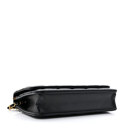 Chanel Lambskin Quilted Wallet On Chain WOC Black 4 of 13