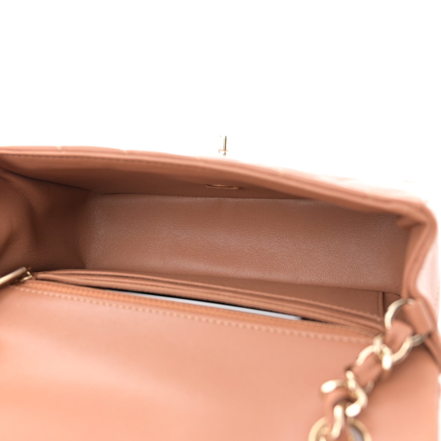 Chanel Lambskin Quilted Mini Rectangular Flap Brown 5 of 11