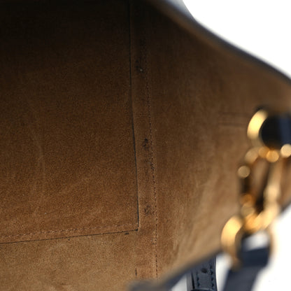 Loewe Calfskin Small Hammock Nugget Shoulder Bag Navy 7 of 8