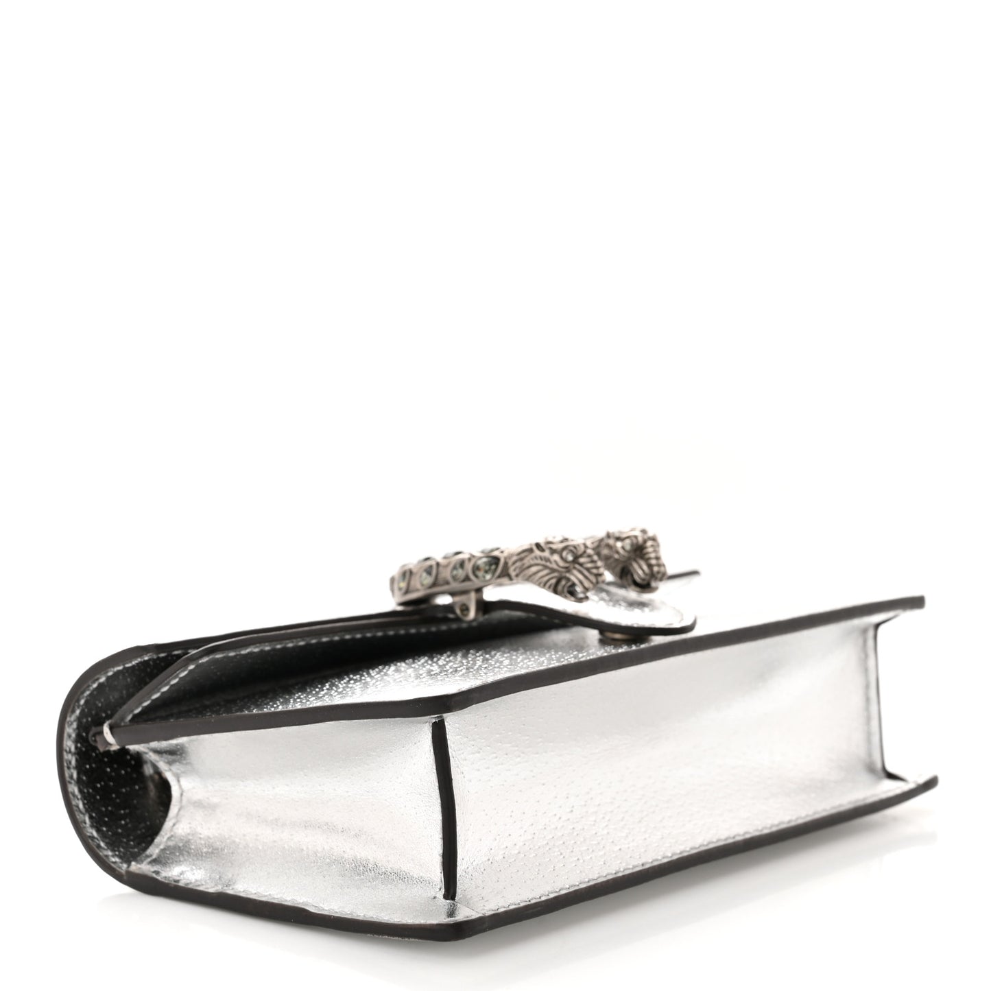 Metallic Calfskin Super Mini Dionysus Shoulder Bag Silver