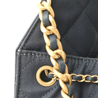 Chanel Canvas Quilted Medium Chanel 25 Handbag Dark Blue 14 of 14