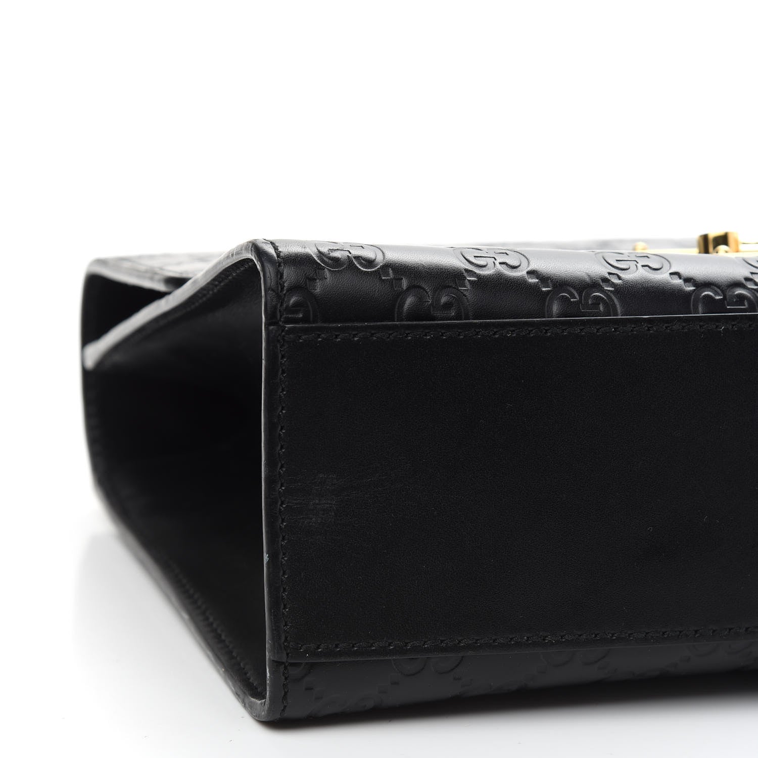 Gucci Guccissima Medium Padlock Shoulder Bag Black 8 of 10